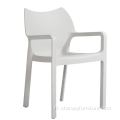Chaise de bras en plastique empiling chaise extérieure chaise moderne